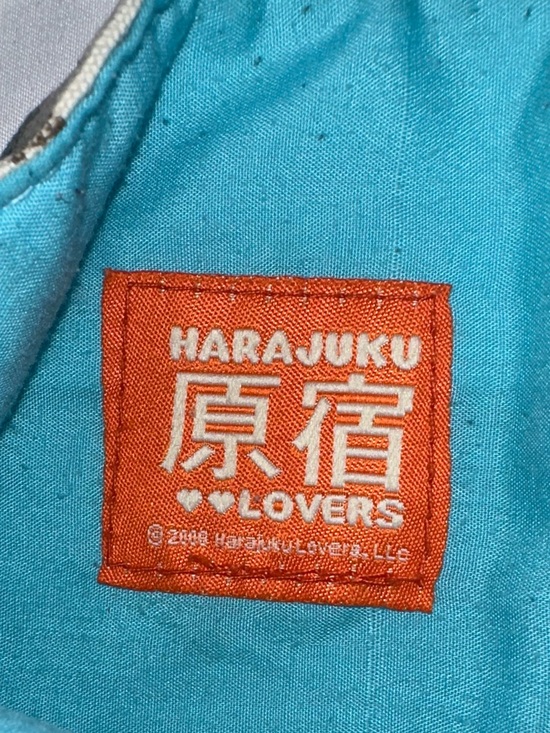 Vintage Harajuku Lovers Orange County Girl Canvas Tote Bag Y2K Kawaii - Picture 2 of 5